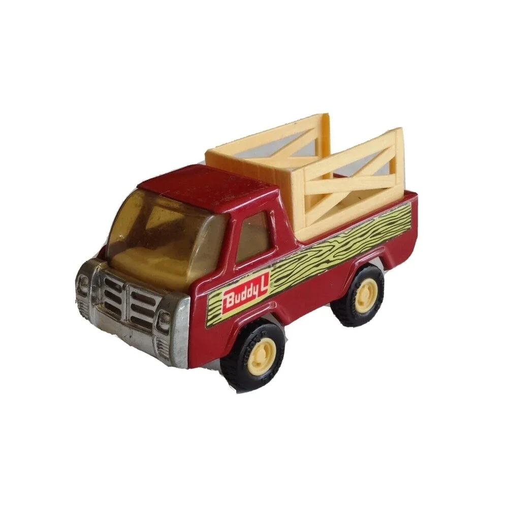 Vtg Buddy L Pressed Steel Plastic Farm Pickup Truck Delivery Country Japan 4.75